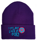 I Play Like a Girl Soccer Knit Beanie